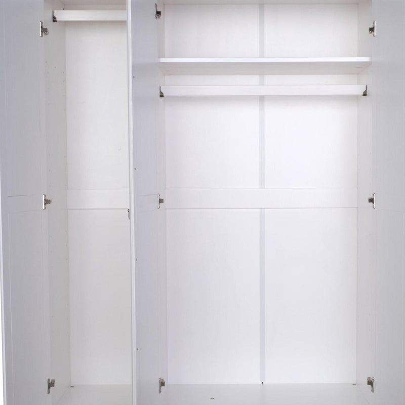 Solid Wood Three Door Combo Dresser (764723) - White