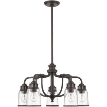 Load image into Gallery viewer, 21'' Five Light Dimmable Chandelier With Shades - Bronze
