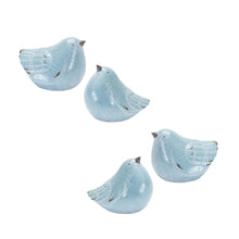 Load image into Gallery viewer, Bird Figurines (Set of 4) - Blue / Terracotta

