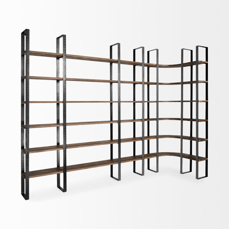 Six Tier Bookcase - Black / Brown