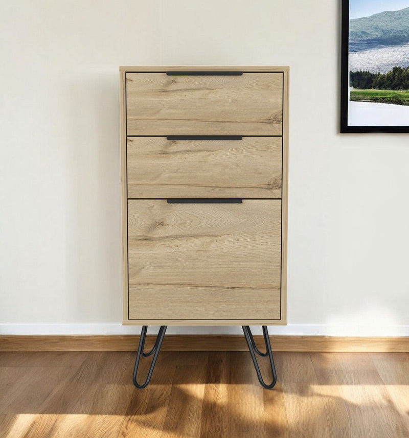 Three Drawer Standard Chest - Natural