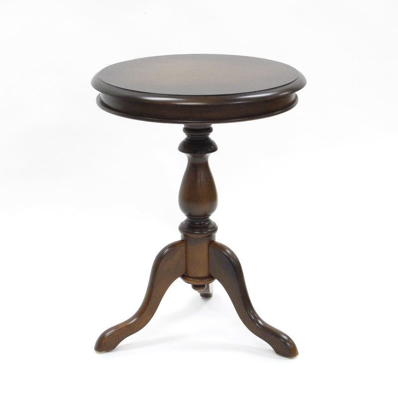 Manufactured Wood Round End Table - Dark Brown
