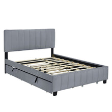 Load image into Gallery viewer, Platform UpholsteredBed With 2 Drawers And Twin Long Trundle
