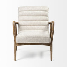 Load image into Gallery viewer, Fabric Lounge Chair - Cream / Brown
