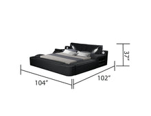 Load image into Gallery viewer, Zoya Smart Multifunctional King Size Bed Made with Wood in Black
