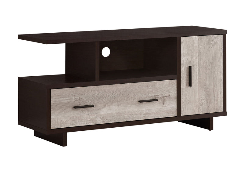 Cabinet Enclosed Storage, TV Stand - Brown