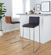 Load image into Gallery viewer, Mason Mara - Contemporary Fixed Height Barstool (Set of 2)
