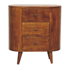 Load image into Gallery viewer, 26" Solid Wood Accent Cabinet With Two Doors And Three Drawers - Brown
