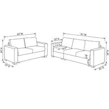 Load image into Gallery viewer, 2 Piece Contemporary Style Sofa Set With Matching Pillows
