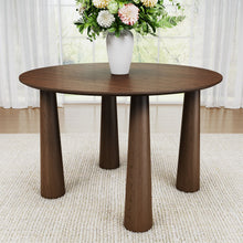 Load image into Gallery viewer, 59" Wood Round Top Dining Table - Walnut
