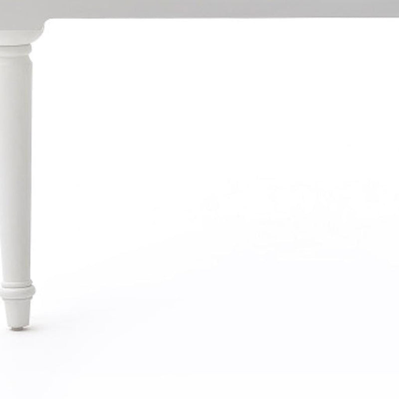 71" Solid Wood Dining Table - White