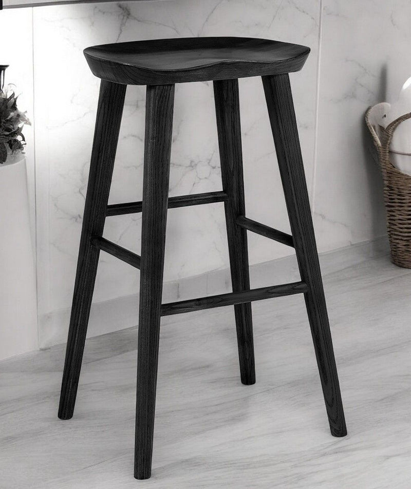 Backless Bar Height Bar Chair - Black