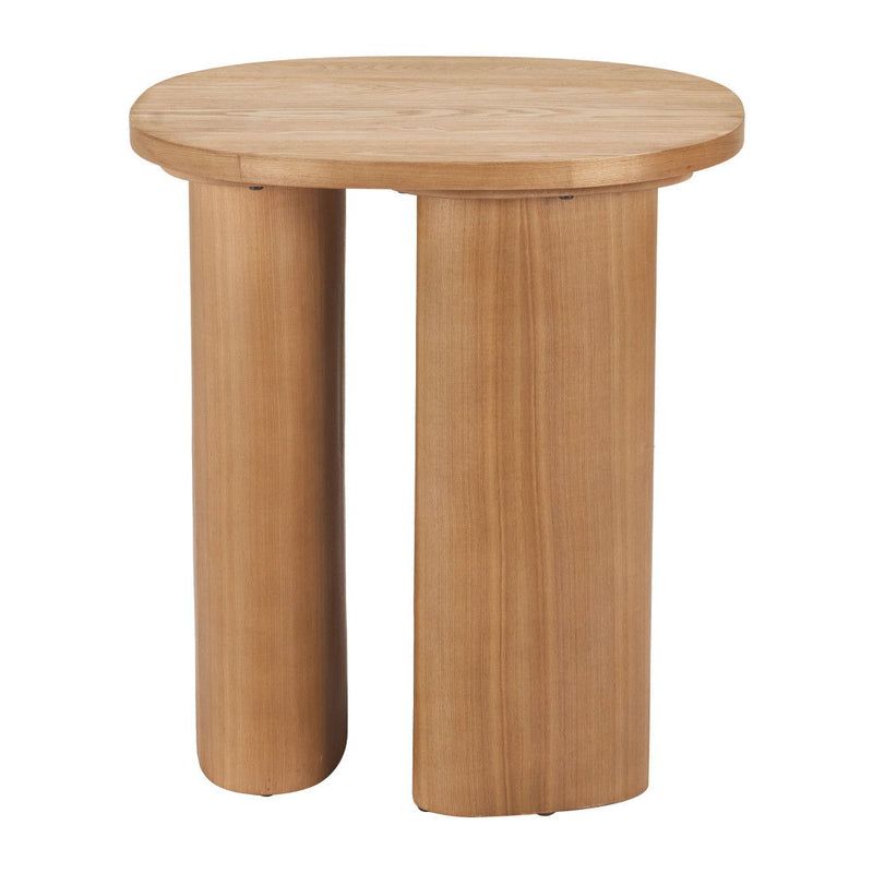 Wood Oval End Table - Natural