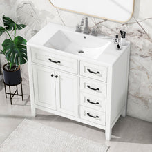 Load image into Gallery viewer, Modern Bathroom Vanity With Sink, Freestanding With Drawers And Doors

