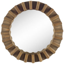 Load image into Gallery viewer, 26" Round Framed Accent Mirror - Brown

