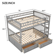 Load image into Gallery viewer, Bunk Bed With Drawers, Convertible Design
