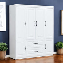 Load image into Gallery viewer, 72" Six Door Two Drawer Combo Dresser - White
