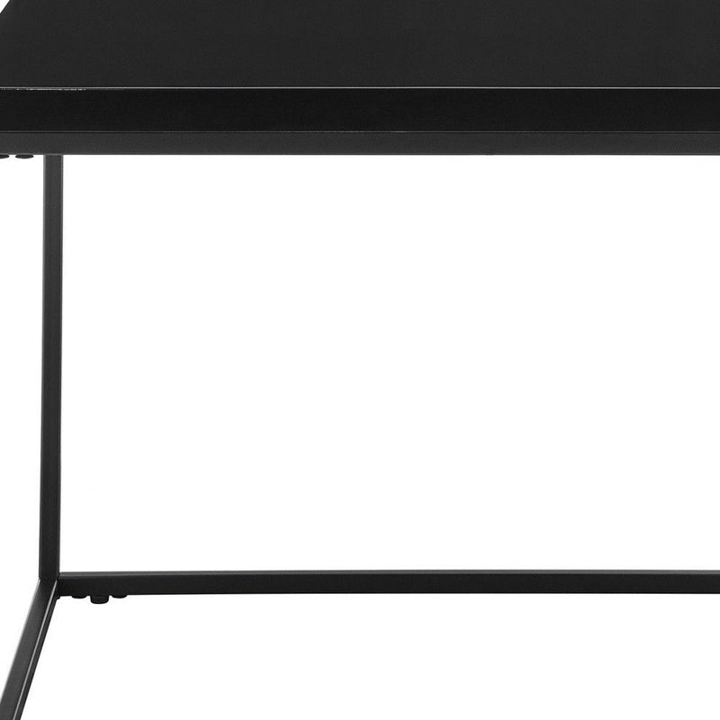 Square End Table - Black