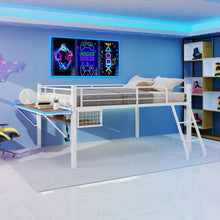 Load image into Gallery viewer, Loft Bed With Built In Desk, LED Light Strip
