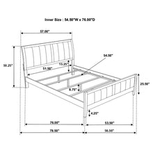 Load image into Gallery viewer, Full Panel Bed With Tufted Headboard Frame - Brown
