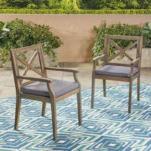 Load image into Gallery viewer, Perla - Dining Chair Set With Cushions 2 Piece - Dark Gray

