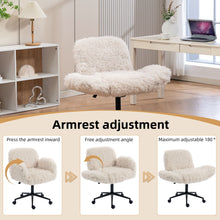 Load image into Gallery viewer, Swivel Chair With Adjustable Armrests And Wheels For Home Office - Beige
