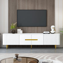 Load image into Gallery viewer, Minimalist TV Stand For TVs Up To 85", Modern Entertainment Center Media Console With 4 Spacious Cabinets For Living Room
