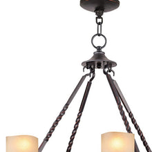 Load image into Gallery viewer, Eight Light Resin Dimmable Chandelier With Shades - Bronze / Cream
