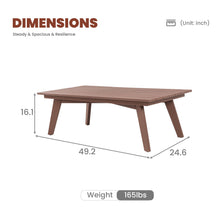 Load image into Gallery viewer, Outdoor Coffee Table, Wide Tabletop For Patio - Brown
