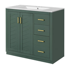 Load image into Gallery viewer, Bathroom Vanity With Sink Combo, Storage Cabinet, Freestanding Set With 3 Drawers &amp; Soft Closing Doors
