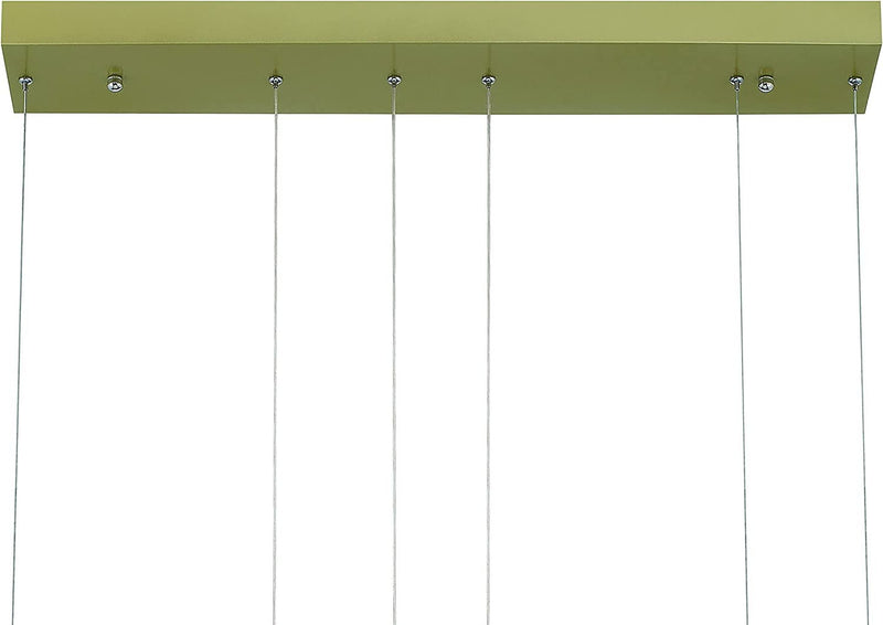 Candle Style Three Light Metal LED Dimmable Chandelier - Gold