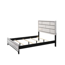 Load image into Gallery viewer, Contemporary Low Profile Bed With Geometric Headboard
