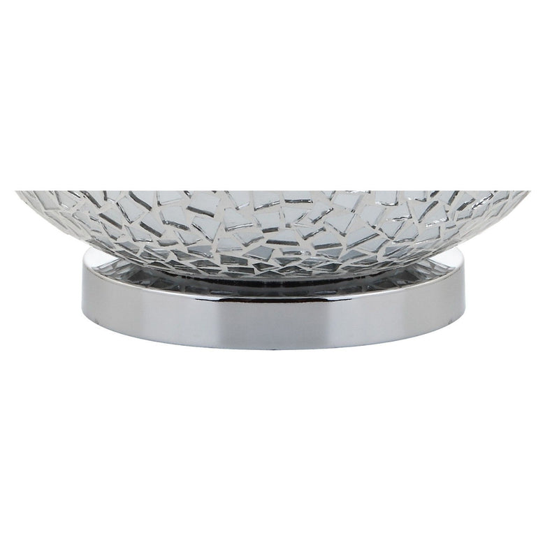 26" Novelty Table Lamp With Drum Shade - Silver