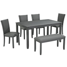 Load image into Gallery viewer, Dining Table Set With Upholstered Chairs, Rectangular Dining Table Set
