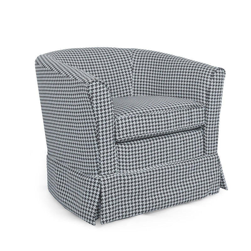 Zeniqua - Upholstered Swivel Chair With Loose Cover