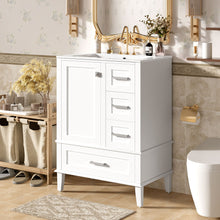 Load image into Gallery viewer, Bathroom Vanity, Modern Bathroom Cabinet With Sink Combo Set, Bathroom Storage Cabinet With A Soft Closing Door And 3 Drawers, Solid Wood Frame
