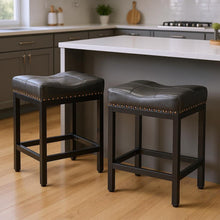 Load image into Gallery viewer, Tufted Club Chair (Set of 2) - Black
