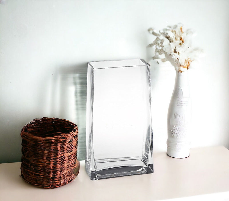Rectangle Table Vase - Clear