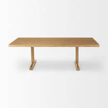 Load image into Gallery viewer, 55" Solid Wood Double Pedestal Coffee Table - Natural
