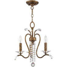 Load image into Gallery viewer, 18" Three Light Metal Dimmable Chandelier With Shades - Bronze / Clear
