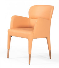 Load image into Gallery viewer, Upholstered Fabric Dining Arm Chair - Peach
