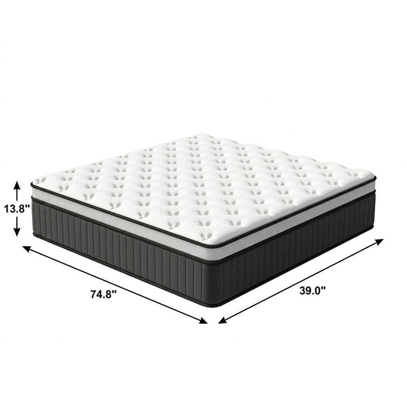 Memory Foam Medium Euro Top Hybrid Mattress (748775) - Twin