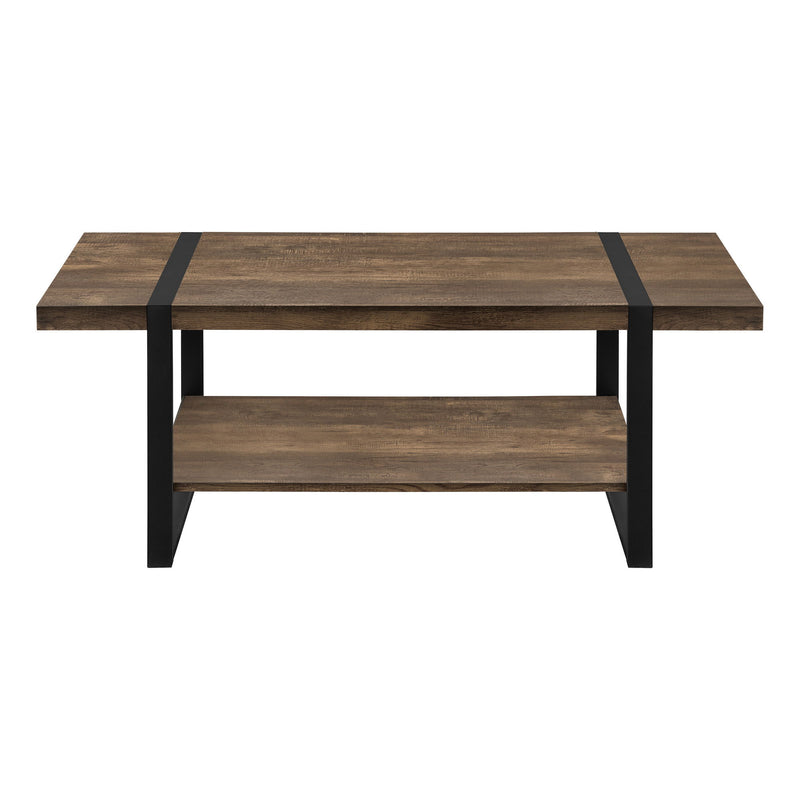 Coffee Table With Shelf - Brown And Black