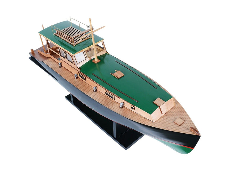 Hand Painted Model Boat (624221) - Light Brown / Black