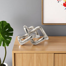 Load image into Gallery viewer, Geometric Knot Tabletop Sculpture - Silver
