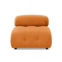 Load image into Gallery viewer, Modular Sectional Sofa, Button Tufted Designed and DIY Combination,L Shaped Couch with Reversible Ottoman, Orange Velvet
