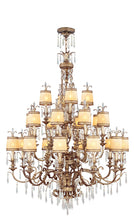 Load image into Gallery viewer, Multi Light Metal Dimmable Chandelier With Shades - Gold / Clear
