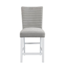 Load image into Gallery viewer, Velvet Solid Wood Counter Height Bar Chairs (Set of 2) - Gray / White
