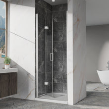 Load image into Gallery viewer, Frameless Bi Fold Shower Doors 30" W X 72" H - Chrome
