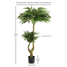 Load image into Gallery viewer, Artificial Dracaena Tree Indoor Faux ery Plant For Decoration, 150Cm - Green
